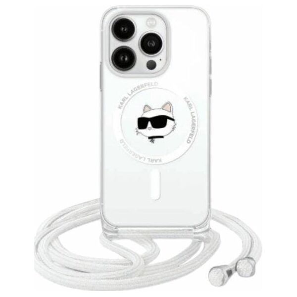 Karl Lagerfeld Karl Lagerfeld KLHMP16SHCCHNT iPhone 16   6.1" hardcase transparent IML Choupette Head & Cord Magsafe