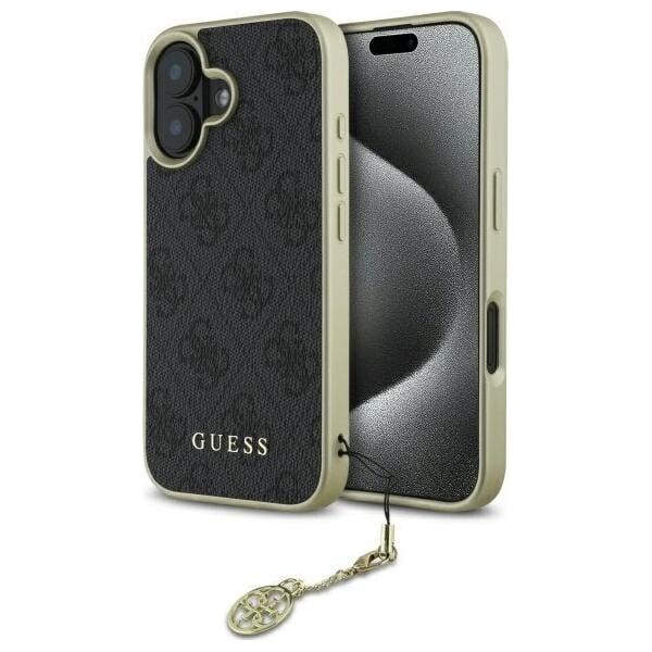 Guess Guess GUHCP16SGF4GGR iPhone 16 6.1"       czarny/black hardcase 4G Charms Collection