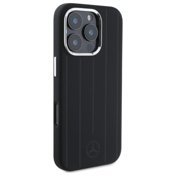 Mercedes Mercedes MEHMP16X23SUVSK iPhone 16 Pro    Max 6.9" czarny/black hardcase Silicone Vertical Tonal Stripes MagSafe