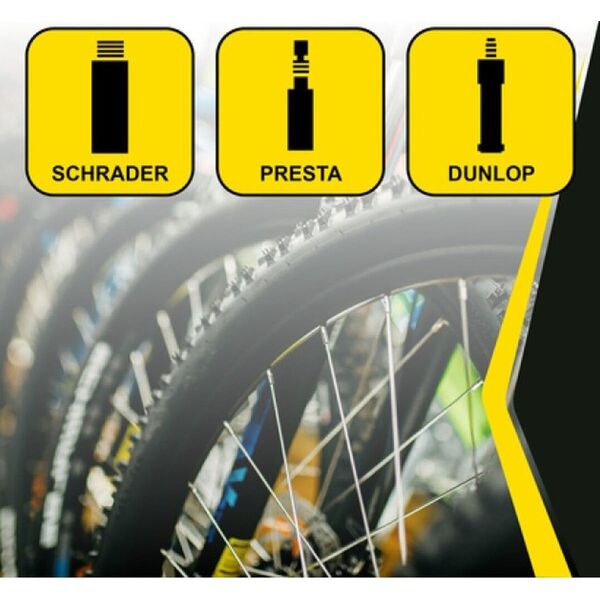 Dunlop Pompka warsztatowo - rowerowa Dunlop  174psi (12bar) - żółty