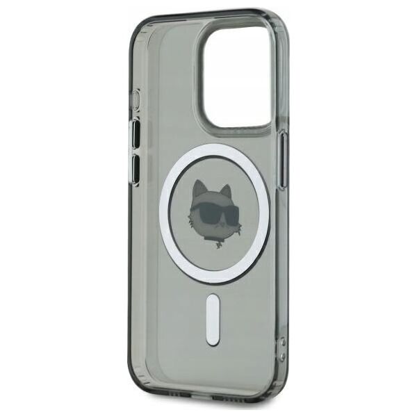 Karl Lagerfeld Karl Lagerfeld KLHMP15XHLSCHK iPhone 15 Pro Max 6.7" black/black hardcase IML Metal Choupette Head MagSafe