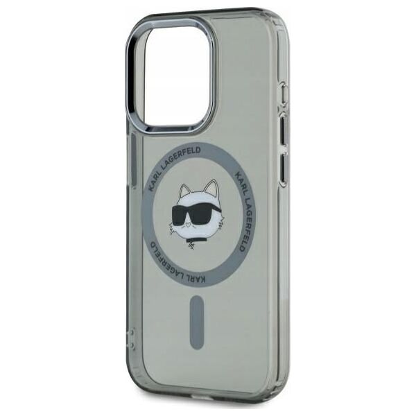 Karl Lagerfeld Karl Lagerfeld KLHMP15LHLSCHK iPhone 15 Pro 6.1" black/black hardcase IML Metal Choupette Head MagSafe