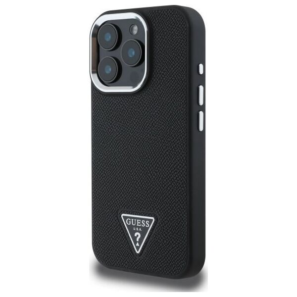 Guess Guess GUHMP16XPGTSPSK iPhone 16 Pro Max 6.3" black/black hardcase Grained Triangle MagSafe