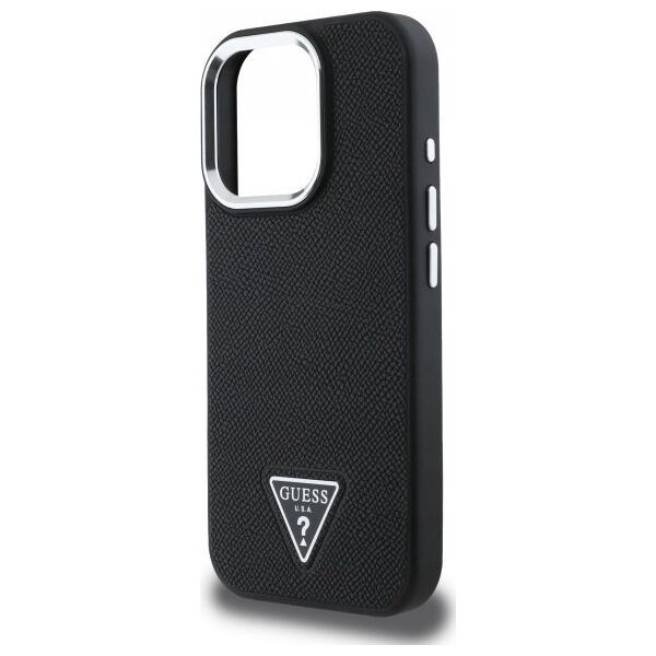 Guess Guess GUHMP16XPGTSPSK iPhone 16 Pro Max 6.3" black/black hardcase Grained Triangle MagSafe