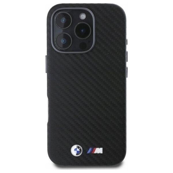 BMW BMW BMHCP16X23PUFWC iPhone 16 Pro Max 6.9" black/black hardcase Carbon Wrapped Metal