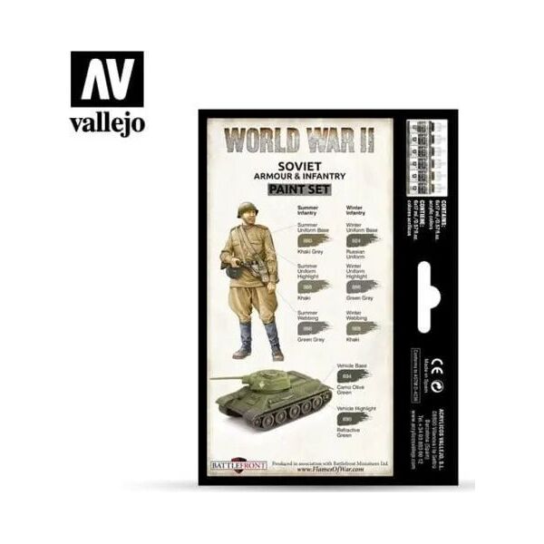 Vallejo Vallejo: 70.202 - Model Color - WWII Soviet Armour & Infantry (6 x 18 ml)