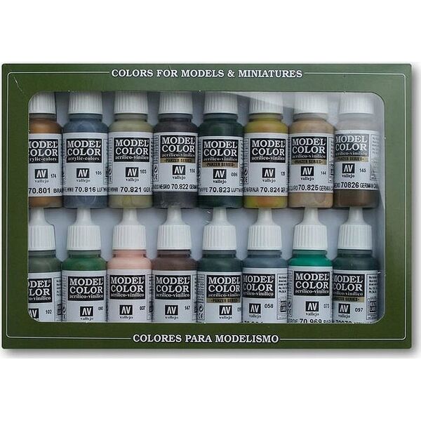 Vallejo Vallejo: 70.114 - Model Color Set - German Camouflage WWII (16 x 18 ml)