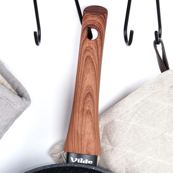Patelnia Vilde Patelnia Indukcja Granitowa Nieprzywierająca Solidna Trwała VILDE 32 cm