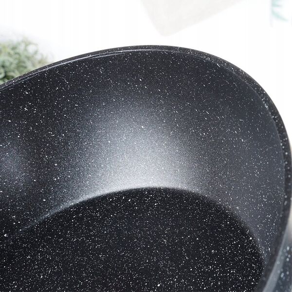 Patelnia Vilde Patelnia Indukcja ze Szklaną Pokrywką Granitowa Nieprzywierająca VILDE 28cm