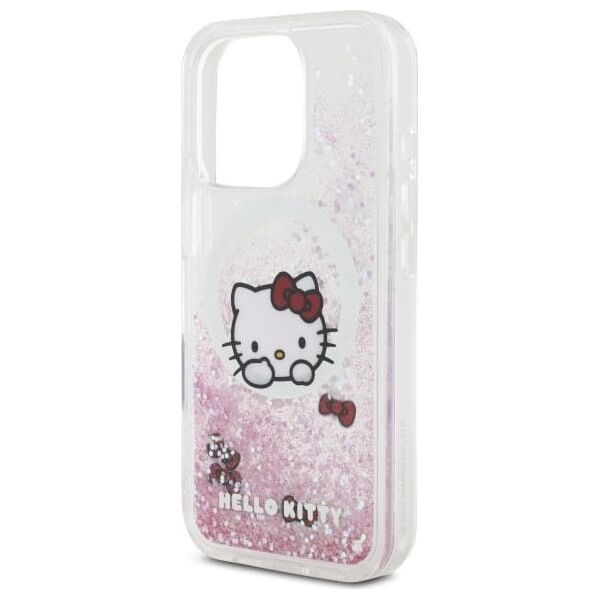 HelloKitty Hello Kitty HKHMP16LLSWKH iPhone 16 Pro   6.3" biały/white hardcase Liquid Glitter Sweet Kitty Bows MagSafe