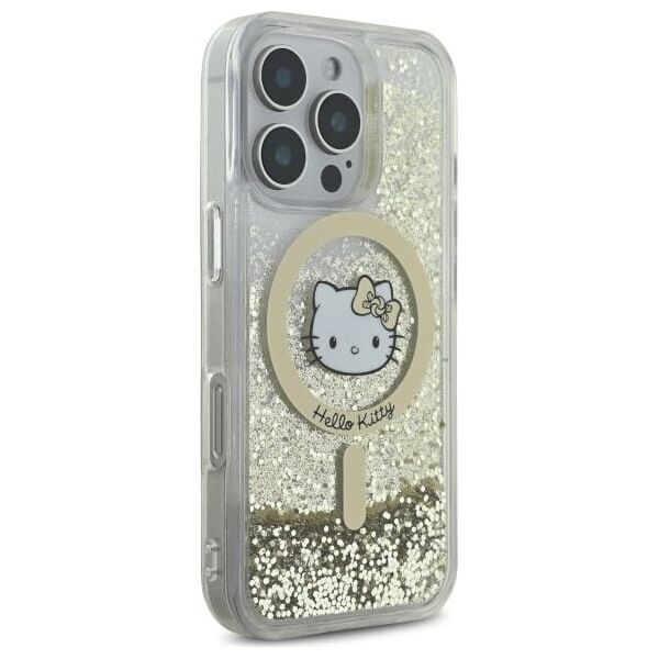 HelloKitty Hello Kitty HKHMP16XLGDIH iPhone 16 Pro   Max 6.9" biały złoty/white gold hardcase Liquid Glitter Fever MagSafe