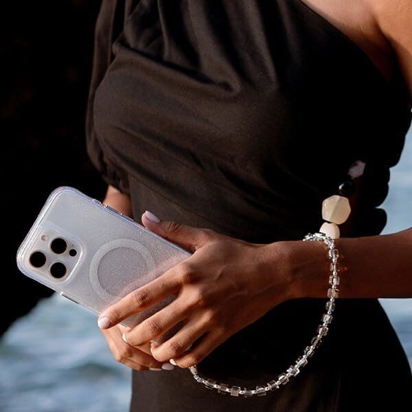 Uniq UNIQ Coehl Candy Gem Handstrap            uniwersalny sznurek do telefonu na rękę srebrny/silver sparkling