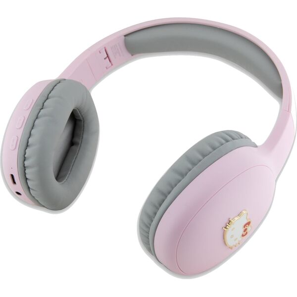 Słuchawki HelloKitty Hello Kitty słuchawki nauszne Bluetooth HKBHA1BKHLMP różowe/pink Metal Logo