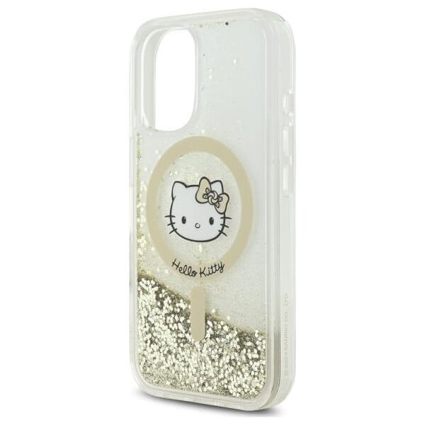 HelloKitty Hello Kitty HKHMP16SLGDIH iPhone 16 6.1"  biały złoty/white gold hardcase Liquid Glitter Fever MagSafe