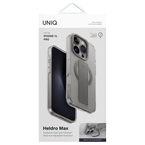 Uniq UNIQ etui Heldro Max iPhone 16 Pro 6.3"   Magclick Charging przezroczysty/clear lucent