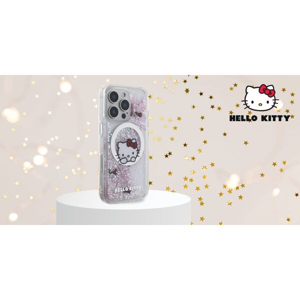 HelloKitty Hello Kitty HKHMP16XLSWKH iPhone 16 Pro   Max 6.9" biały/white hardcase Liquid Glitter Sweet Kitty Bows MagSafe