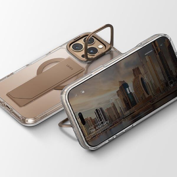Uniq UNIQ etui Heldro Max iPhone 16 Pro Max    6.9" Magclick Charging złoty/taupe gold