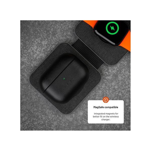 Fixed Fixed | Earbuds Case with MagSafe Support | Apple AirPods Pro 2/Pro 2 (USB-C) | Juodas | Leather