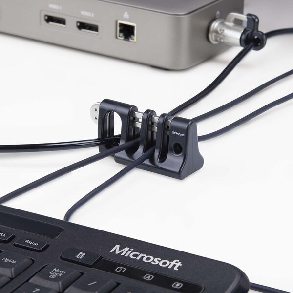 Organizer StarTech StarTech CABLE-ORGANIZER-LOCK organizator na kable Biurko Uchwyt na kabel Czarny