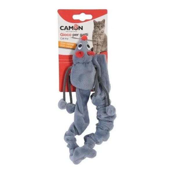 Camon Camon Cat Toy Poliestrowa mysz z kocimiętką i długim sznurem 50cm