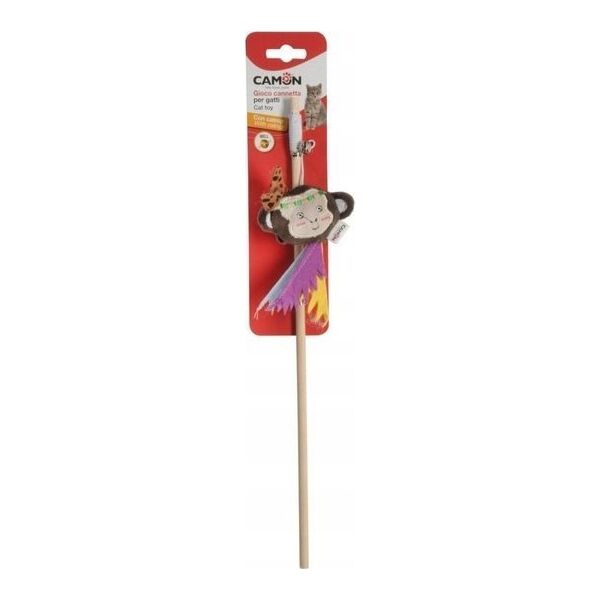 Camon Camon Cat Toy Wędka drewniana z dzwonkiem i kocimiętką indian