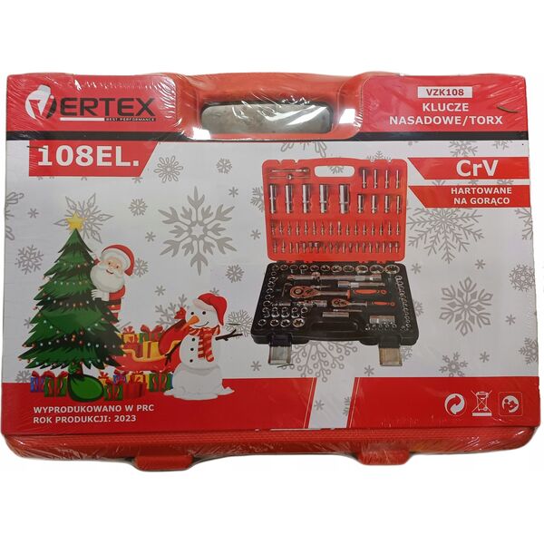 Vertex ZESTAW KLUCZY NASADOWYCH VERTEX VZK108 108 ELEM.