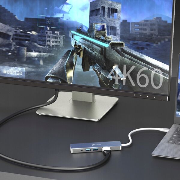 Stacja/replikator j5create j5create JCD390-N stacja dokująca Przewodowa USB 3.2 Gen 2 (3.1 Gen 2) Type-C Srebrny, Biały