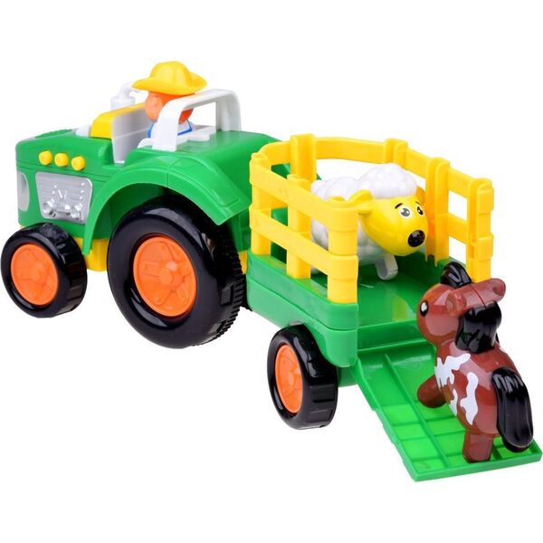 Jokomisiada Traktor z przyczepą Farmer i zwierzątka dźwięk + światło ZA5390