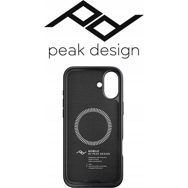 Peak Design Peak Design case Apple iPhone 16 Plus Mobile Everyday Fabric Case, charcoal