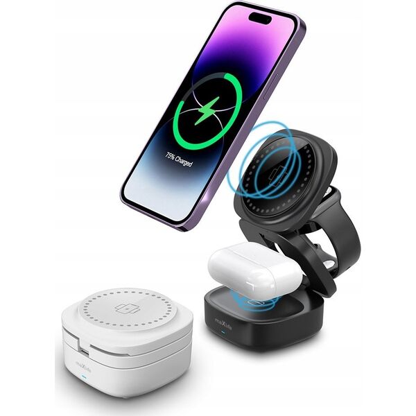 MaxLife  Maxlife wireless charger MXWC-06 15W 3in1, white