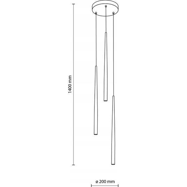 Lampa wisząca TK Lighting LAMP PENDANT PIANO G9 3X8W BK