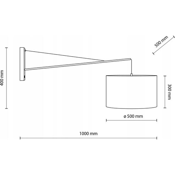 Kinkiet TK Lighting LAMP WALL GLORII E27 15W