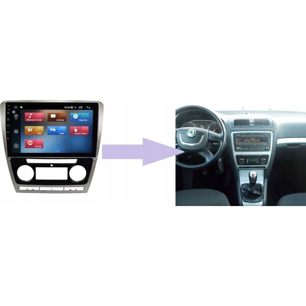 Radio samochodowe Pampers RADIO NAWIGACJA GPS SKODA OCTAVIA II 2004-2013 ANDROID
