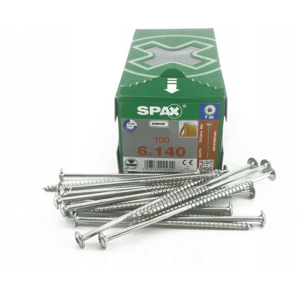 Spax WKRĘT TALERZOWY (100) 6*140MM TX WIROX SPAX (1 OP)
