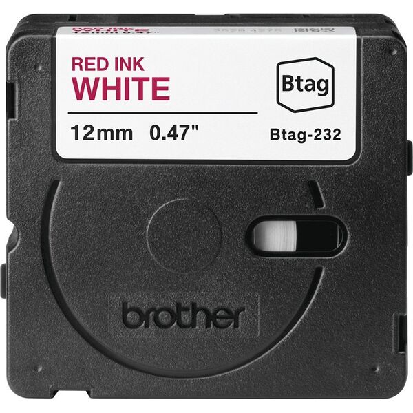 Brother Brother BTAG-232 taśmy do etykietowania Czerwony na białym