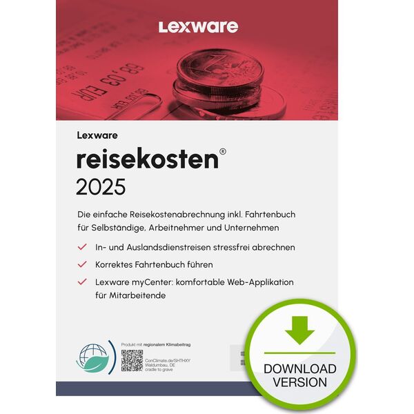 Program Lexware ESD / Lexware reisekosten 2025 / Online Download
