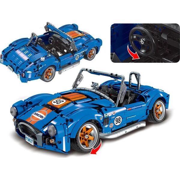 Jokomisiada Klocki techniczne 1816-elementów auto sportowe Cobra-427 ZA5307
