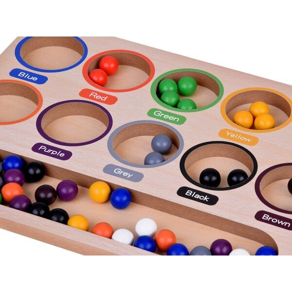 Jokomisiada Kolorowe Kulki Układanka Montessori Mozaika Sorter nauka kolorów ZA5329