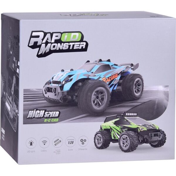 Jokomisiada Autko zdalnie sterowane RAPID MONSTER na pilota + podświetlenie RC0682