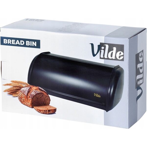 Chlebak Vilde Chlebak Pojemnik na Chleb Metalowy Czarny Solidny VILDE 43 x 27,5 x 18,5 cm