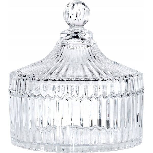 Alpina Cukiernica Cukierniczka Szklana Pojemna Kryształowa z Pokrywką ALPINA 500ml