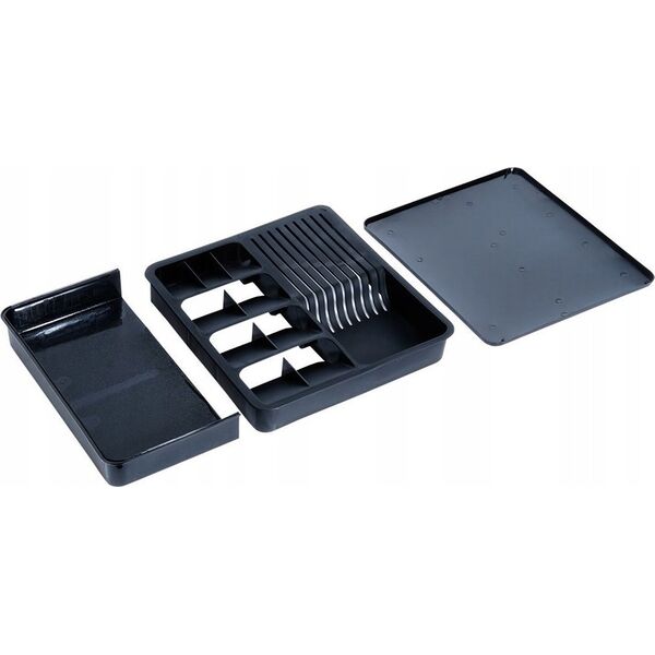 Vilde Wkład Organizer na Sztućce do Szuflady Rozsuwany Czarny VILDE 40 x 31 cm