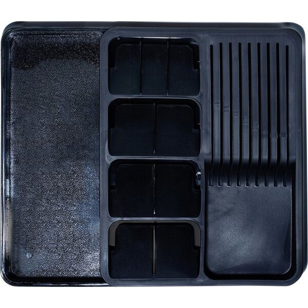 Vilde Wkład Organizer na Sztućce do Szuflady Rozsuwany Czarny VILDE 40 x 31 cm