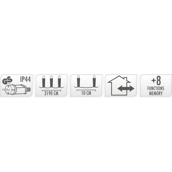 Lampki choinkowe Christmas decoration Lampki druciki na baterie girlanda 320 LED multikolor