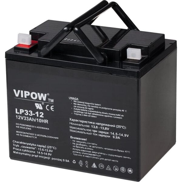Vipow Akumulator żelowy VIPOW 12V 33Ah