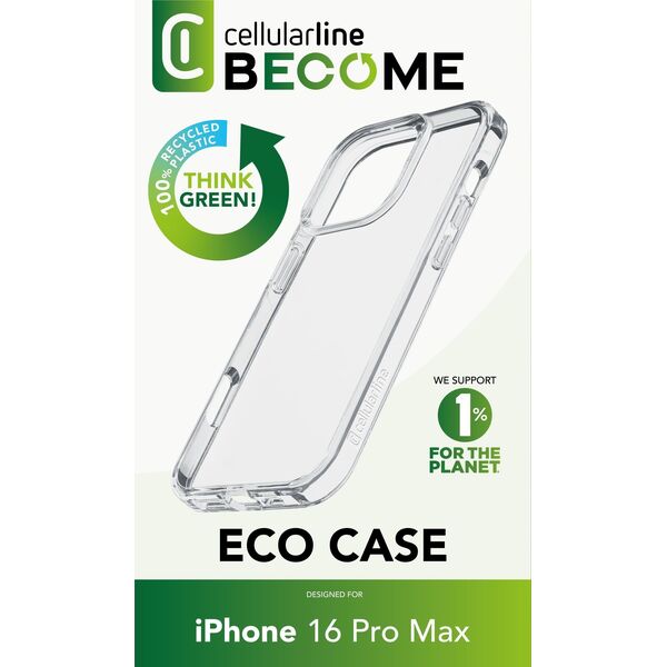 Cellular Line Cellularline Become Eco Case iPhone 16 Pro Max Clear