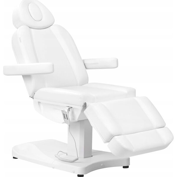 Activeshop Fotel kosmetyczny elektr. Azzurro 803D 3 siln. biały