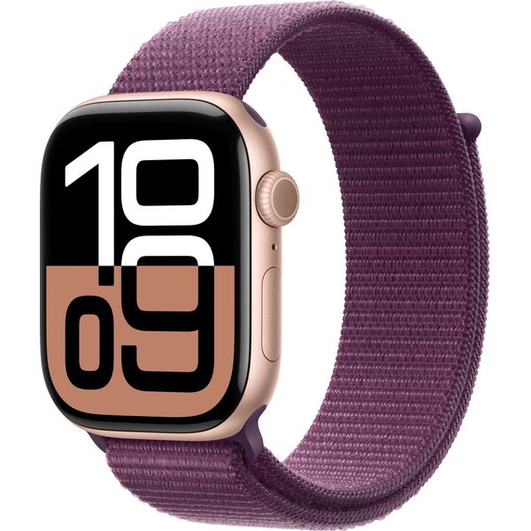 Smartwatch Apple Watch 10 GPS 42mm Rose Gold Alu Sport Loop Fioletowy