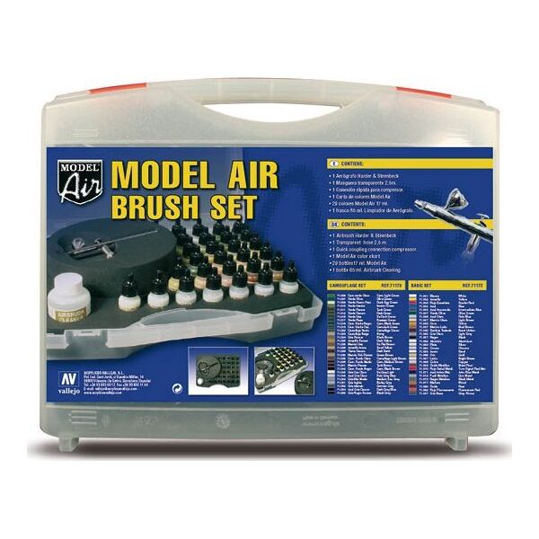 Vallejo Vallejo: 71.172 - Model Air - Basic Colors & Airbrush (29 x 17 ml)