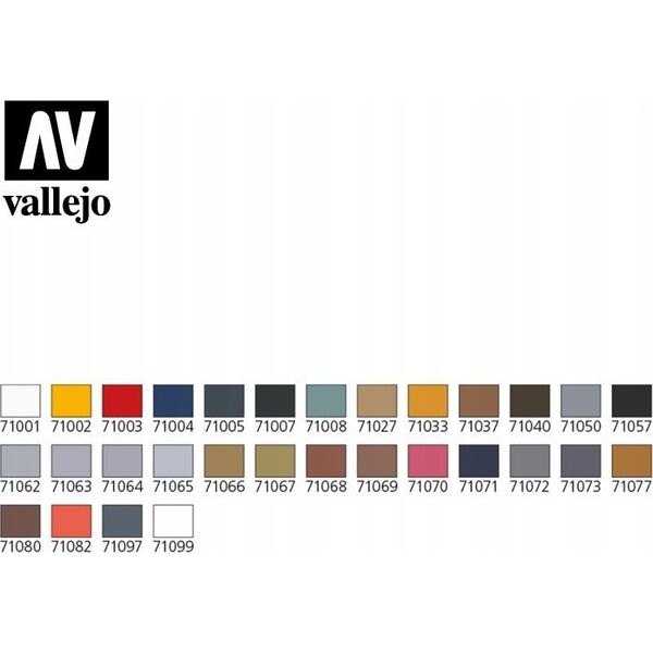 Vallejo Vallejo: 71.172 - Model Air - Basic Colors & Airbrush (29 x 17 ml)